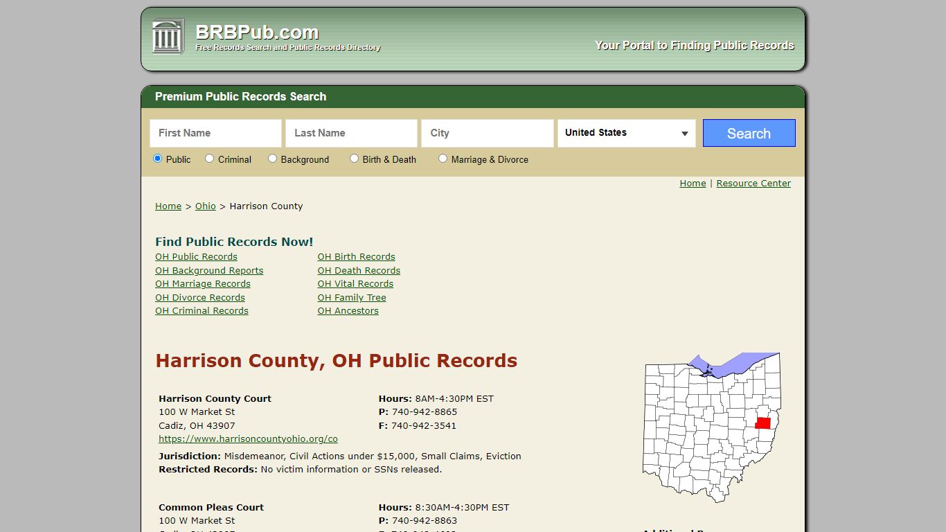 Harrison County Public Records | Search Ohio Government ...