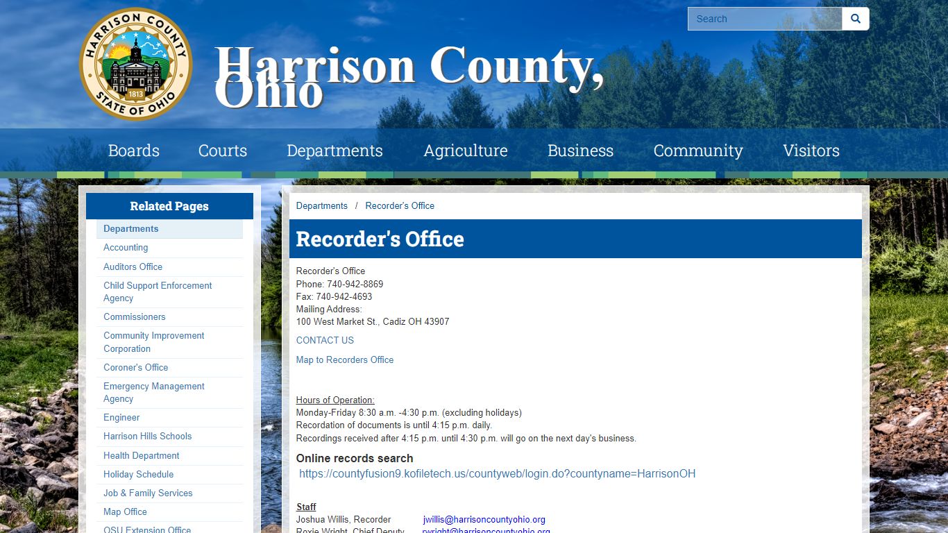 Recorder's Office - Harrison County, Ohio